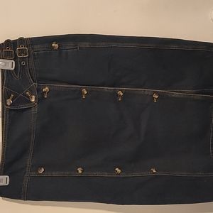 harve benard button down blue jean skirt size 12